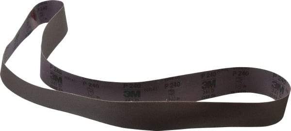 3M - 2" Wide x 60" OAL, 240 Grit, Aluminum Oxide Abrasive Belt - Aluminum Oxide, Very Fine, Coated, X Weighted Cloth Backing, Series 341D - Eagle Tool & Supply