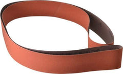 3M - 2" Wide x 72" OAL, 220 Grit, Ceramic Abrasive Belt - Ceramic, Very Fine, Coated, J Weighted Cloth Backing, Series 707E - Eagle Tool & Supply