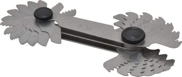 Value Collection - 28 Leaf, 0.5 to 6mm Pitch Range, 4 to 56 TPI Range, Screw Pitch Gage - Eagle Tool & Supply