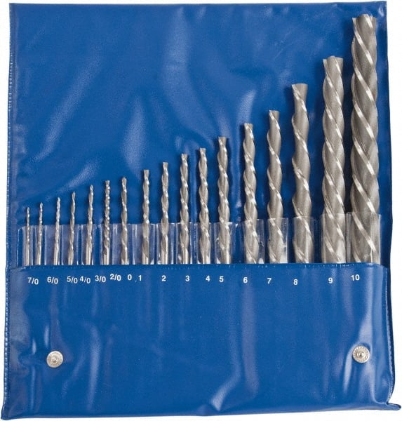 Value Collection - #10 to #7 Pin, 0.0666 to 0.7216" Diam, 0.0497 to 0.5799" Small End, Straight Shank, Taper Pin Reamer Set - Eagle Tool & Supply