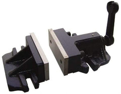 Interstate - 8" Jaw Width, Horizontal Stationary Machine Vise - Manual Operation, 1 Station, 13.39" Long x 3-3/16" Deep, 2-3/4" Jaw Height - Eagle Tool & Supply