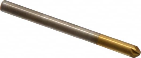 Melin Tool - 1/8" Head Diam, 1/8" Shank Diam, 6 Flute 90° Cobalt Countersink - Eagle Tool & Supply