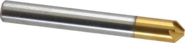 Melin Tool - 1/4" Head Diam, 1/4" Shank Diam, 6 Flute 90° Cobalt Countersink - Eagle Tool & Supply