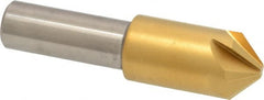 Melin Tool - 1/2" Head Diam, 3/8" Shank Diam, 6 Flute 90° Cobalt Countersink - Eagle Tool & Supply