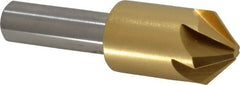 Melin Tool - 5/8" Head Diam, 3/8" Shank Diam, 6 Flute 90° Cobalt Countersink - Eagle Tool & Supply