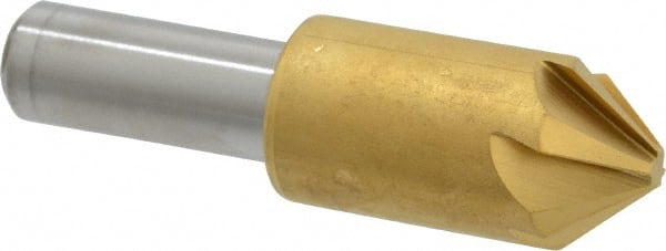 Melin Tool - 3/4" Head Diam, 1/2" Shank Diam, 6 Flute 82° Cobalt Countersink - Eagle Tool & Supply