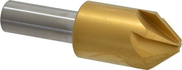 Melin Tool - 7/8" Head Diam, 1/2" Shank Diam, 6 Flute 82° Cobalt Countersink - Eagle Tool & Supply