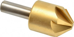 Melin Tool - 1-1/4" Head Diam, 1/2" Shank Diam, 6 Flute 90° Cobalt Countersink - Eagle Tool & Supply