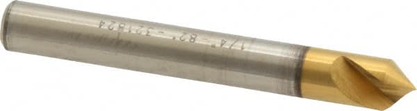 Melin Tool - 1/4" Head Diam, 1/4" Shank Diam, 1 Flute 82° Cobalt Countersink - Eagle Tool & Supply