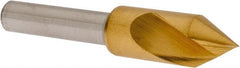 Melin Tool - 3/8" Head Diam, 1/4" Shank Diam, 1 Flute 60° Cobalt Countersink - Eagle Tool & Supply