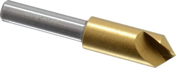 Melin Tool - 3/8" Head Diam, 1/4" Shank Diam, 1 Flute 90° Cobalt Countersink - Eagle Tool & Supply