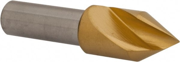 Melin Tool - 1/2" Head Diam, 3/8" Shank Diam, 1 Flute 60° Cobalt Countersink - Eagle Tool & Supply