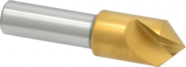 Melin Tool - 1/2" Head Diam, 3/8" Shank Diam, 1 Flute 90° Cobalt Countersink - Eagle Tool & Supply