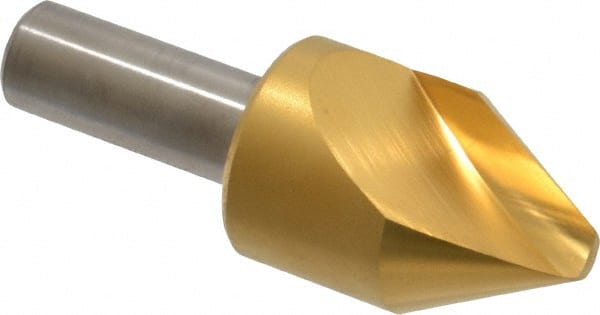 Melin Tool - 1" Head Diam, 1/2" Shank Diam, 1 Flute 60° Cobalt Countersink - Eagle Tool & Supply