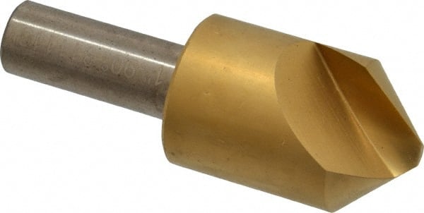 Melin Tool - 1" Head Diam, 1/2" Shank Diam, 1 Flute 90° Cobalt Countersink - Eagle Tool & Supply