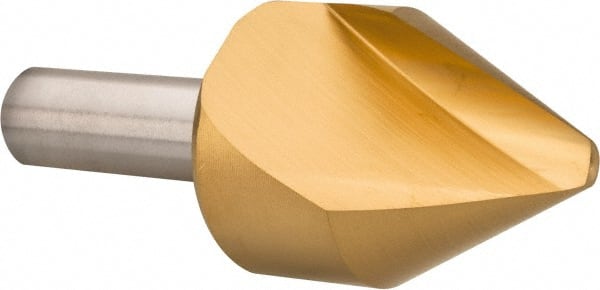 Melin Tool - 1-1/4" Head Diam, 1/2" Shank Diam, 1 Flute 60° Cobalt Countersink - Eagle Tool & Supply