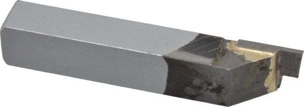 Accupro - 3/8 x 3/8" Shank, Cutoff & Grooving Single Point Tool Bit - GS-046002, Grade Micrograin, 0.046" Groove Width, 0.15" Depth of Cut - Exact Industrial Supply