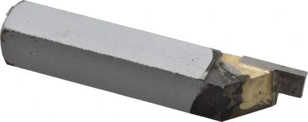 Accupro - 3/8 x 3/8" Shank, Cutoff & Grooving Single Point Tool Bit - GS-060002, Grade Micrograin, 0.06" Groove Width, 0.21" Depth of Cut - Exact Industrial Supply