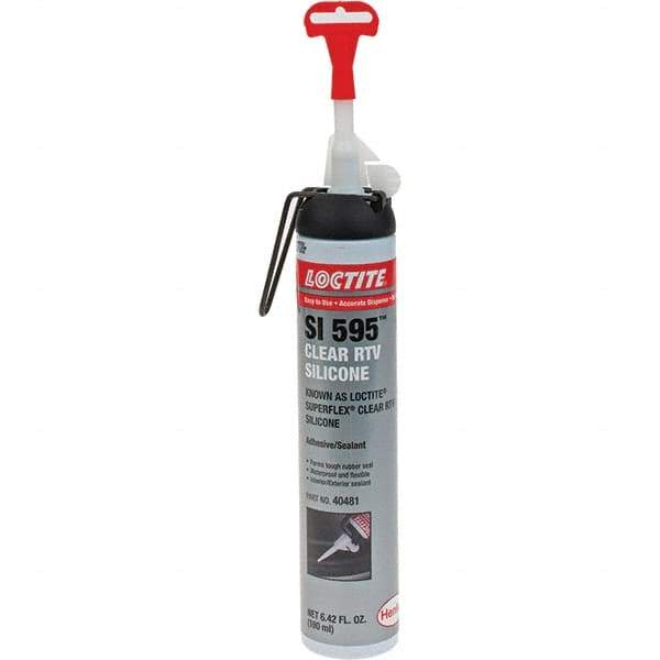 Loctite - Can Clear RTV Silicone Sealant - 190ML CLR AEROSOL RTV SILICONE SEALANT - Eagle Tool & Supply