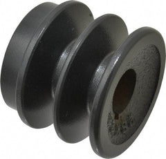 Browning - 7/8" Bore, 1-31/32 Long, 2-1/2" Outside Diam, Finished Bore Two Groove V Belt Sheave - 2.3 Belt Pitch B, 1.9" Pitch Diam of 4L Belt - Eagle Tool & Supply