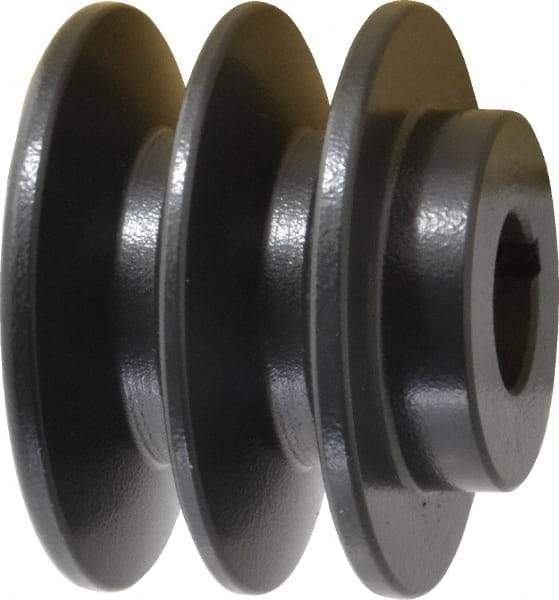 Browning - 7/8" Bore, 1-31/32 Long, 2.95" Outside Diam, Finished Bore Two Groove V Belt Sheave - 2.6 Belt Pitch B, 2.2" Pitch Diam of 4L Belt - Eagle Tool & Supply