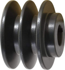 Browning - 7/8" Bore, 1-31/32 Long, 2.95" Outside Diam, Finished Bore Two Groove V Belt Sheave - 2.6 Belt Pitch B, 2.2" Pitch Diam of 4L Belt - Eagle Tool & Supply