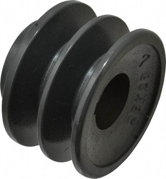 Browning - 1-1/8" Bore, 1-31/32 Long, 2.95" Outside Diam, Finished Bore Two Groove V Belt Sheave - 2.6 Belt Pitch B, 2.2" Pitch Diam of 4L Belt - Eagle Tool & Supply