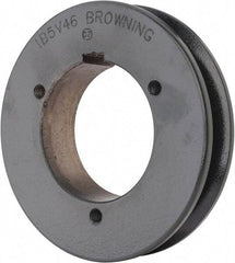 Browning - 1 Groove, 5/8 to 2-1/4 Bore Diam, 4.88" Outside Diam, QD Bushed V Belt Sheave - 4.7 5V Diam Belt Pitch - Eagle Tool & Supply