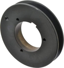 Browning - 1 Groove, 5/8 to 2-1/4 Bore Diam, 5.48" Outside Diam, QD Bushed V Belt Sheave - 5.3 5V Diam Belt Pitch - Eagle Tool & Supply