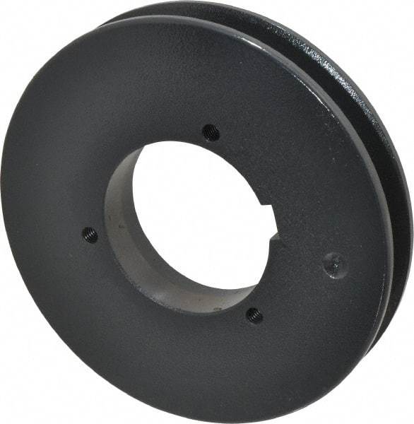Browning - 1 Groove, 5/8 to 2-1/4 Bore Diam, 6.08" Outside Diam, QD Bushed V Belt Sheave - 5.9 5V Diam Belt Pitch - Eagle Tool & Supply