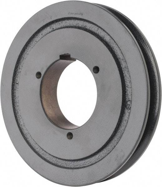 Browning - 1 Groove, 5/8 to 2-1/4 Bore Diam, 6.88" Outside Diam, QD Bushed V Belt Sheave - 6.7 5V Diam Belt Pitch - Eagle Tool & Supply