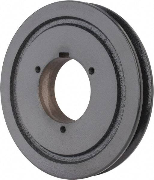 Browning - 1 Groove, 5/8 to 2-1/4 Bore Diam, 7.08" Outside Diam, QD Bushed V Belt Sheave - 6.9 5V Diam Belt Pitch - Eagle Tool & Supply