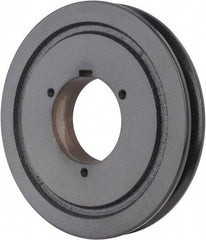 Browning - 1 Groove, 5/8 to 2-1/4 Bore Diam, 7.08" Outside Diam, QD Bushed V Belt Sheave - 6.9 5V Diam Belt Pitch - Eagle Tool & Supply