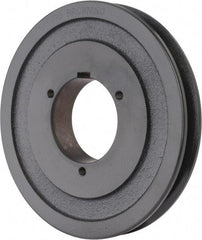 Browning - 1 Groove, 5/8 to 2-1/4 Bore Diam, 7.28" Outside Diam, QD Bushed V Belt Sheave - 7.1 5V Diam Belt Pitch - Eagle Tool & Supply
