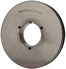 Browning - 1 Groove, 5/8 to 2-1/4 Bore Diam, 7.68" Outside Diam, QD Bushed V Belt Sheave - 7.5 5V Diam Belt Pitch - Eagle Tool & Supply