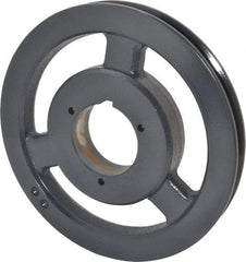 Browning - 1 Groove, 5/8 to 2-1/4 Bore Diam, 9.28" Outside Diam, QD Bushed V Belt Sheave - 9.1 5V Diam Belt Pitch - Eagle Tool & Supply