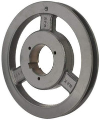 Browning - 1 Groove, 5/8 to 2-1/4 Bore Diam, 9.68" Outside Diam, QD Bushed V Belt Sheave - 9.5 5V Diam Belt Pitch - Eagle Tool & Supply