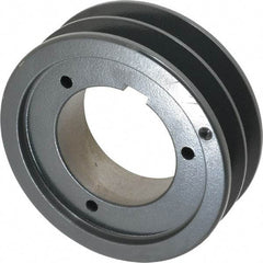 Browning - 2 Groove, 5/8 to 2-1/4 Bore Diam, 4.88" Outside Diam, QD Bushed V Belt Sheave - 4.7 5V Diam Belt Pitch - Eagle Tool & Supply