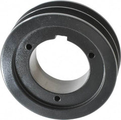 Browning - 2 Groove, 5/8 to 2-1/4 Bore Diam, 5.08" Outside Diam, QD Bushed V Belt Sheave - 4.9 5V Diam Belt Pitch - Eagle Tool & Supply