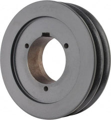 Browning - 2 Groove, 5/8 to 2-1/4 Bore Diam, 6.48" Outside Diam, QD Bushed V Belt Sheave - 6.3 5V Diam Belt Pitch - Eagle Tool & Supply