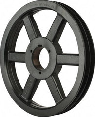 Browning - 2 Groove, 5/8 to 2-1/4 Bore Diam, 12.68" Outside Diam, QD Bushed V Belt Sheave - 12.5 5V Diam Belt Pitch - Eagle Tool & Supply