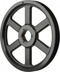 Browning - 2 Groove, 5/8 to 2-1/4 Bore Diam, 15.68" Outside Diam, QD Bushed V Belt Sheave - 15.5 5V Diam Belt Pitch - Eagle Tool & Supply