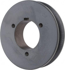 Browning - 1 Groove, 1/2 to 2-7/16 Bore Diam, 4.48" Outside Diam, QD Bushed V Belt Sheave - 4.3 5V Diam Belt Pitch - Eagle Tool & Supply