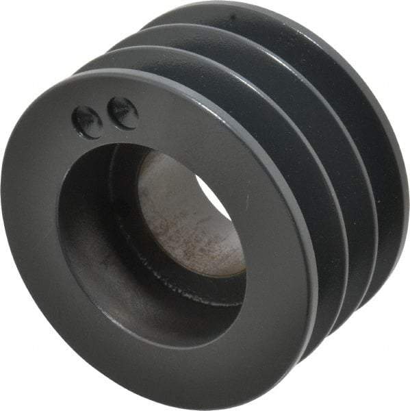 Browning - 3 Groove, 1/2 to 2-7/16 Bore Diam, 4.48" Outside Diam, QD Bushed V Belt Sheave - 4.3 5V Diam Belt Pitch - Eagle Tool & Supply