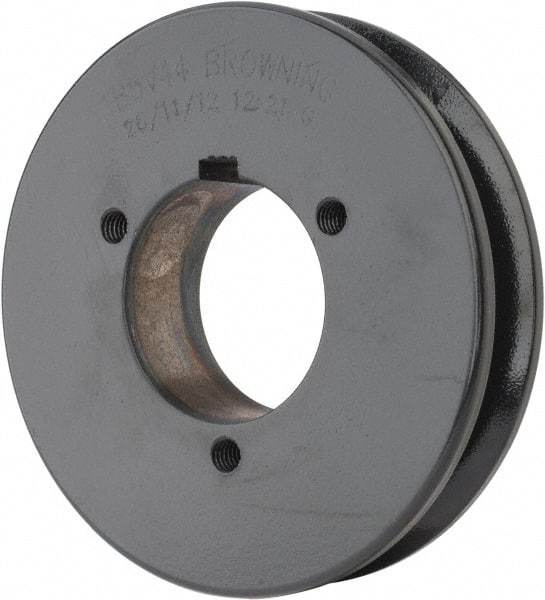 Browning - 1 Groove, 1/2 to 2-7/16 Bore Diam, 4.68" Outside Diam, QD Bushed V Belt Sheave - 4.5 5V Diam Belt Pitch - Eagle Tool & Supply