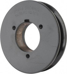 Browning - 1 Groove, 1/2 to 2-7/16 Bore Diam, 4.68" Outside Diam, QD Bushed V Belt Sheave - 4.5 5V Diam Belt Pitch - Eagle Tool & Supply