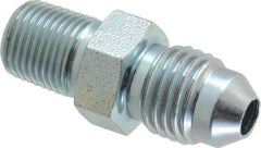 Voss - 7/16-20 x 1/8 Male Thread, Zinc Plated Carbon Steel Industrial Pipe Adapter - MJIC x MBSPT - Eagle Tool & Supply