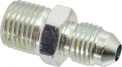 Voss - 7/16-20 x 1/4 Male Thread, Zinc Plated Carbon Steel Industrial Pipe Adapter - MJIC x MBSPT - Eagle Tool & Supply
