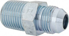 Voss - 3/4-16 x 1/2 Male Thread, Zinc Plated Carbon Steel Industrial Pipe Adapter - MJIC x MBSPT - Eagle Tool & Supply