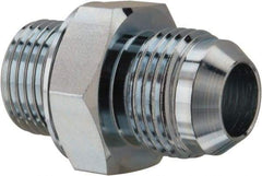 Voss - 7/8-14 x 1/2 Male Thread, Zinc Plated Carbon Steel Industrial Pipe Adapter - MJIC x MBSPP - Eagle Tool & Supply
